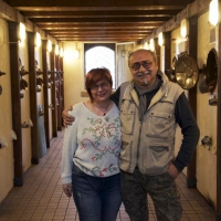 Gli attuali titolari di Fattoria Ca' Rossa, Liana e Massimo Masotti